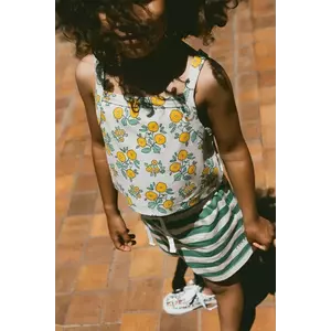 Tinycottons top copii FLOWERS TOP culoarea bej, SS25-040 imagine