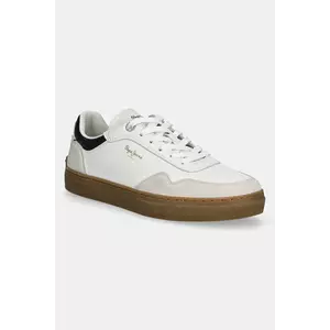 Pepe Jeans sneakers din piele CAMDEN COLLAR M barbati, culoarea bej, PMS00046 imagine