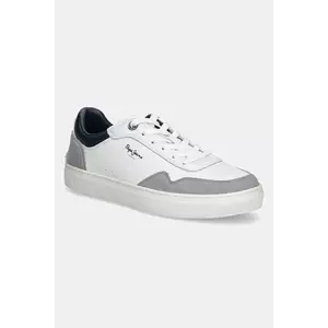 Pepe Jeans sneakers din piele CAMDEN COLLAR M barbati, culoarea alb, PMS00046 imagine