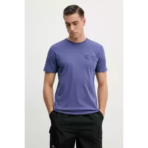 Alpha Industries tricou din bumbac Coach T BE barbati, culoarea violet, cu imprimeu, 156538 imagine