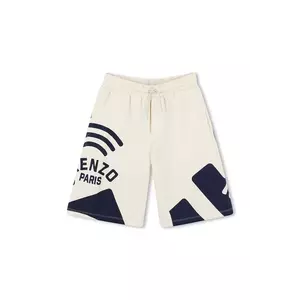 Kenzo Kids pantaloni scurți din bumbac pentru copii culoarea bej, K61116 imagine