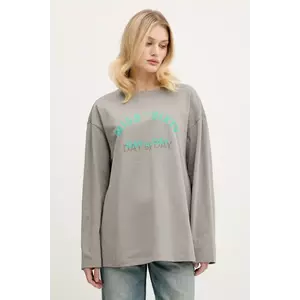 Miss Sixty longsleeve din bumbac culoarea gri, 6S1SJ37800 imagine