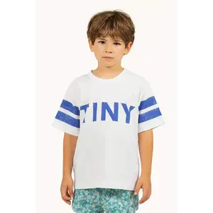 Tinycottons tricou de bumbac pentru copii STRIPES TINY TEE culoarea bej, cu imprimeu, SS25-145 imagine