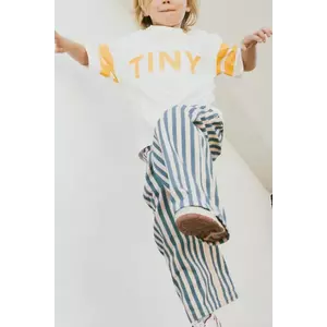 Tinycottons tricou de bumbac pentru copii STRIPES TINY TEE culoarea bej, cu imprimeu, SS25-145 imagine