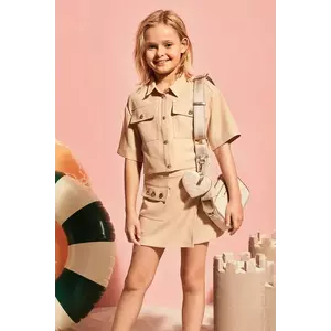 Michael Kors pantaloni scurti copii culoarea bej, neted, R30338 imagine