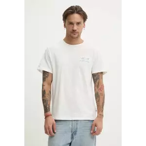 Solid tricou din bumbac OSBOURNE barbati, culoarea alb, cu imprimeu, 21108511.114201 imagine