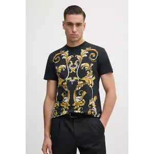 Versace Jeans Couture tricou din bumbac barbati, culoarea negru, modelator, 78GAH6SB JS461 imagine