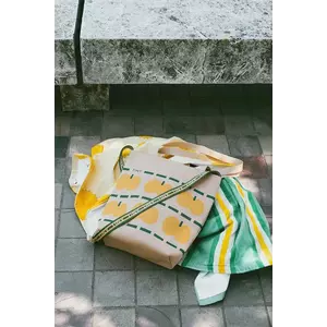 Tinycottons poseta fete TANGERINES TOTE BAG culoarea bej, SS25-391 imagine