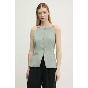 Abercrombie & Fitch top culoarea verde, neted, KI140-5050 imagine