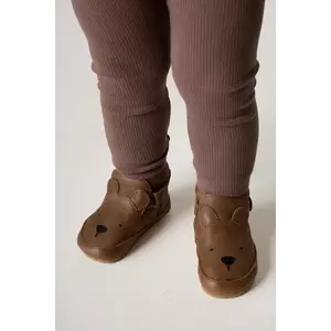 Donsje incaltaminte din piele pentru bebelusi Morris Sneakers Bear culoarea maro, 1036301 imagine