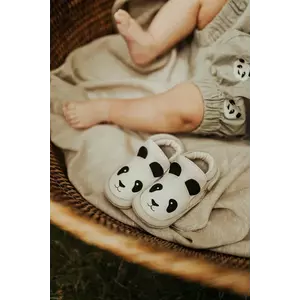 Donsje incaltaminte din piele pentru bebelusi Morris Sneakers Panda culoarea alb, 1036306 imagine