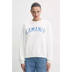 La Mania bluza femei, culoarea alb, cu imprimeu, URBAN imagine