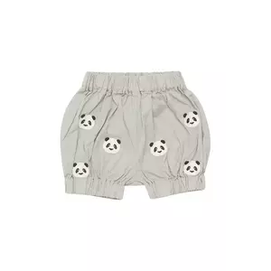 Donsje pantaloni scurți din bumbac pentru bebeluși Carson Bloomers Pandas culoarea gri, cu imprimeu, 3029805 imagine