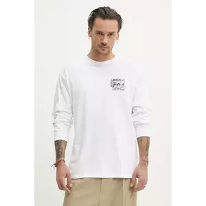 Vans longsleeve din bumbac culoarea alb, cu imprimeu, VN000M41WHT1 imagine