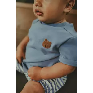 Donsje tricou de bumbac pentru copii Jarne T-shirt Bear neted, 4081801 imagine