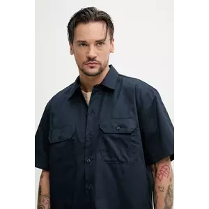 Dickies camasa barbati, culoarea albastru marin, cu guler clasic, regular imagine