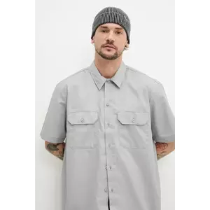 Dickies camasa barbati, culoarea gri, cu guler clasic, regular imagine