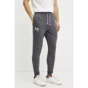 Under Armour pantaloni de trening culoarea gri, cu imprimeu imagine