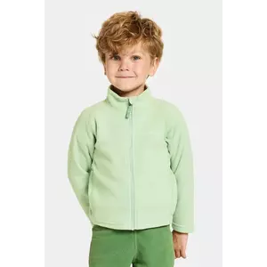 Didriksons bluza copii MONTE KIDS FULLZIP culoarea verde, neted imagine