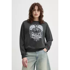 Levi's bluza femei, culoarea gri, cu imprimeu imagine