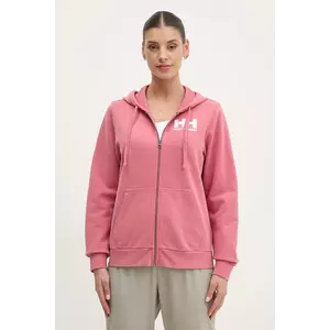 Helly Hansen hanorac de bumbac femei, culoarea roz, cu glugă, melanj, 34461 imagine