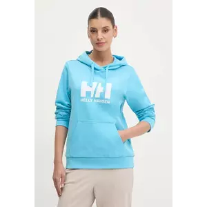 Helly Hansen hanorac de bumbac HH LOGO 2.0 femei, cu glugă, cu imprimeu, 34460 imagine