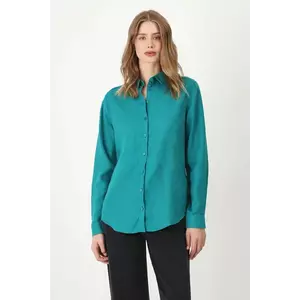 Medicine camasa de in culoarea verde, cu guler clasic, regular imagine