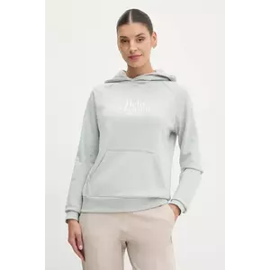 Helly Hansen bluza femei, culoarea verde, cu glugă, cu imprimeu, 54239 imagine