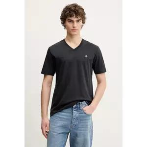 Marc O'Polo tricou din bumbac barbati, culoarea albastru marin, neted, 522201251616 imagine