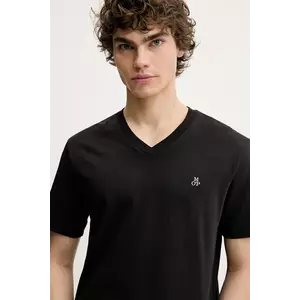 Marc O'Polo tricou din bumbac barbati, culoarea negru, neted, 522201251616 imagine