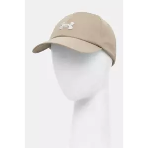 Under Armour sapca culoarea bej, cu imprimeu, 1376705 imagine
