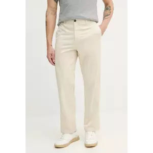 United Colors of Benetton pantaloni bărbați, culoarea bej, drept, 4UN4UF05H imagine