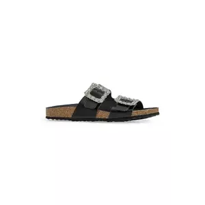 Geox slapi de piele D BRIONIA R femei, culoarea negru, D45Y3A 000T5 C9999 imagine