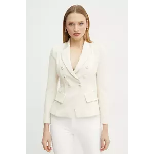 Elisabetta Franchi sacou culoarea bej, cu doua randuri de nasturi, neted, GI14251E2 imagine