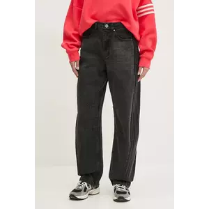 adidas Originals jeansi DENIM BN PANT femei high waist, JX9213 imagine