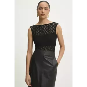 Answear Lab bluza femei, culoarea negru, modelator imagine