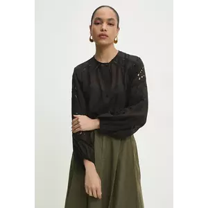 Answear Lab cămașă femei, culoarea negru, regular imagine