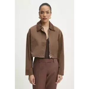 Answear Lab geaca culoarea maro, de tranzitie imagine