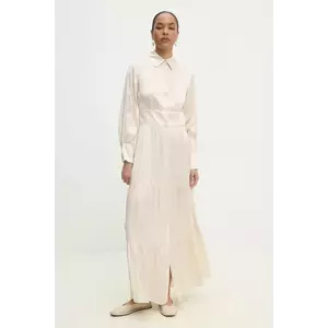 Answear Lab rochie culoarea bej, maxi, evazată imagine