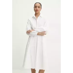 Answear Lab rochie culoarea alb, midi, evazată imagine