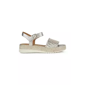 Geox sandale de piele D EOLIE femei, culoarea auriu, cu platforma, D25SRF 0CF6E CB500 imagine