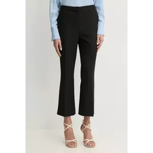 BOSS pantaloni femei, culoarea negru, fason tigareta, high waist, 50537898 imagine