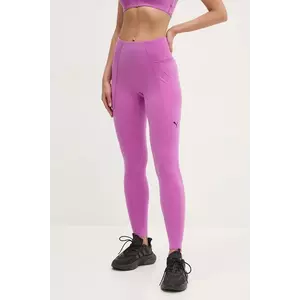 Puma leggins de antrenament culoarea violet, neted, 525766 imagine