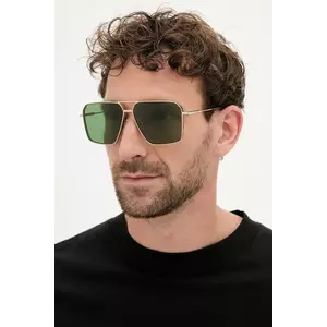 Alexander McQueen ochelari de soare barbati, culoarea auriu, AM0500S imagine