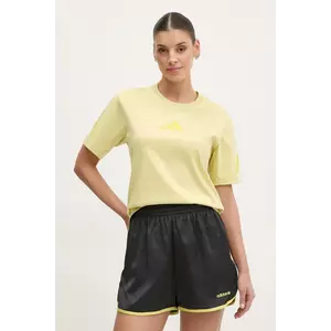 adidas tricou din bumbac Z.N.E. femei, culoarea galben, JC5400 imagine