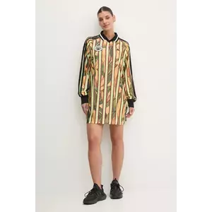 adidas rochie x Farm Rio culoarea verde, mini, oversize, JD6284 imagine