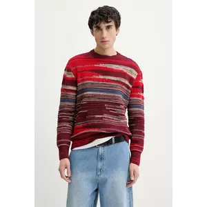 Desigual pulover LAVA barbati, culoarea bordo, 25SMJF02 imagine