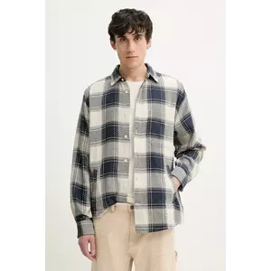 Desigual camasa din bumbac LUMBERJACK barbati, culoarea albastru marin, cu guler clasic, regular, 25SMCW08 imagine