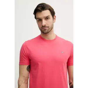 Gant tricou din bumbac barbati, culoarea roz, neted imagine