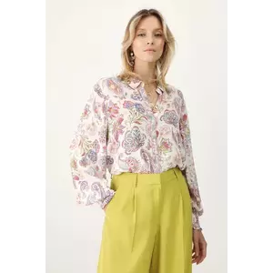 Medicine camasa femei, culoarea alb, cu guler clasic, relaxed imagine